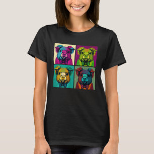 Skäggig gris Pop Illustration Färgrik Djur Män T Shirt
