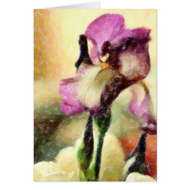 SKÄGGIG IRIS HÄLSNINGSKORT (Framsidan)