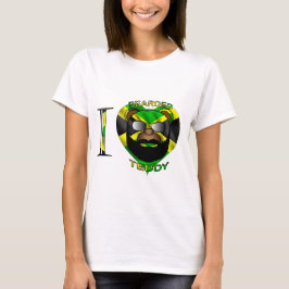 Skäggig nalle Jamaica för damer LUV Tee Shirt