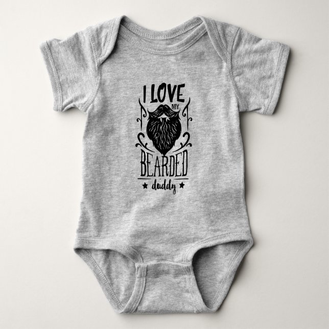 Skäggig pappa Onsie Tröja (Framsida)