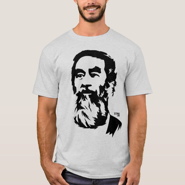 Skäggig Saddam Hussein porträttT-tröja Tee (Framsida)