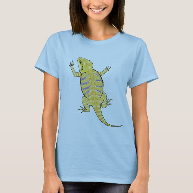 Skäggig skjorta för drake (tända färger) tee (Framsida)