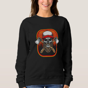 Skäggig Skogshuggare Yxor Skogshuggare Skog Träarb T Shirt