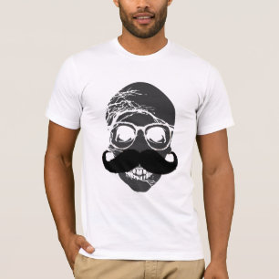 Skäggprydd dödskalle 2 tee shirt