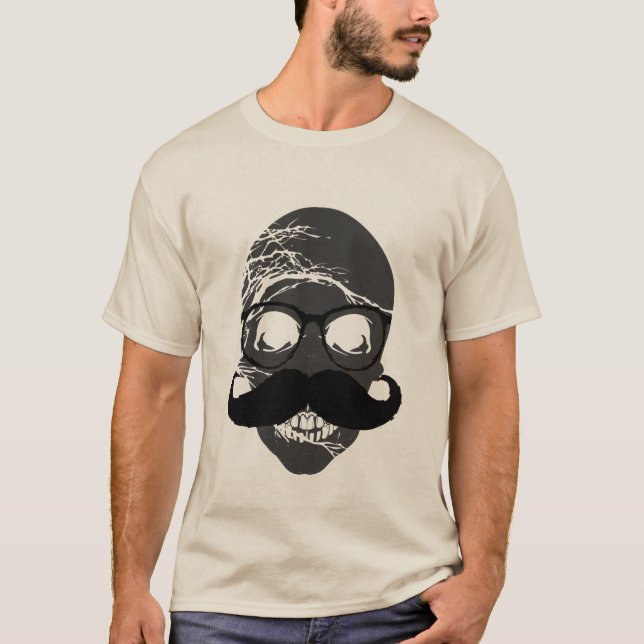 Skäggstubbbrillor T-shirt (Framsida)