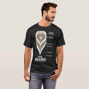Skäggtillväxten kartlägger tshirten tee