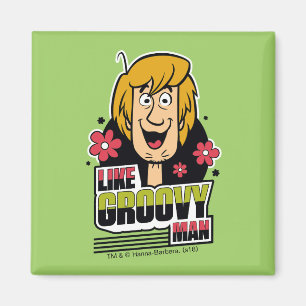 Skagisk grafik "som Groovy Man" Magnet