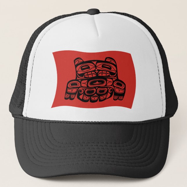 Skagit Tribe Flagga Hat Truckerkeps (Framsida)
