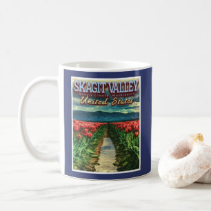 SKAGIT VALLEY - TULIP FÄLT - SKAGIT WASHINGTON KAFFEMUGG