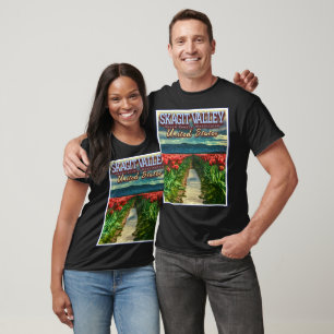 SKAGIT VALLEY - TULIP FÄLT - SKAGIT WASHINGTON T SHIRT