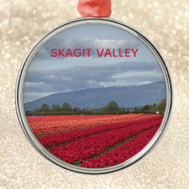 Skagit Valley Washington State Vackra Tulpaner Julgransprydnad Metall