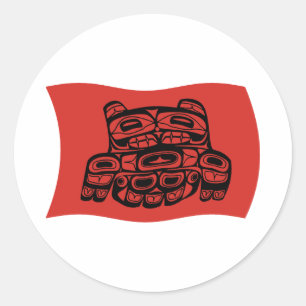 Skagitstammens flagga dekal runt klistermärke