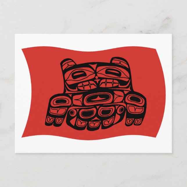 Skagitstammens flagga postkort vykort (Framsida)