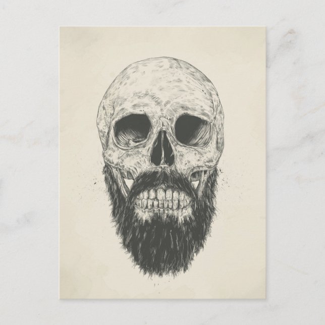 Skägret är inte dött vykort (Framsida)