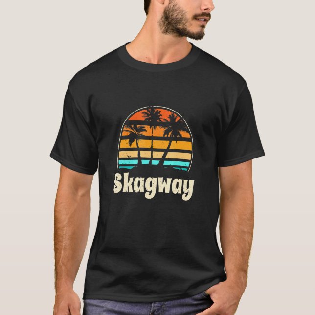 Skagway Alaska Beach Ak Beach Bum T Shirt (Framsida)