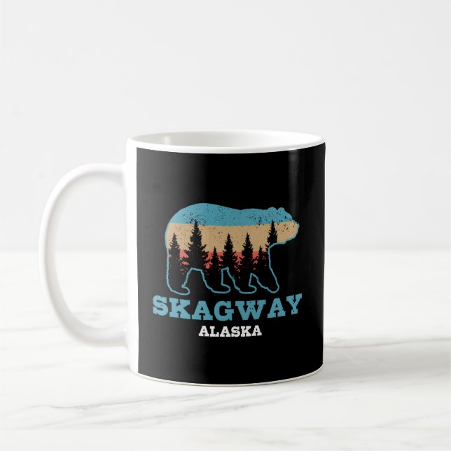 Skagway Alaska Grizzly Bear Nature Kaffemugg (Vänster)