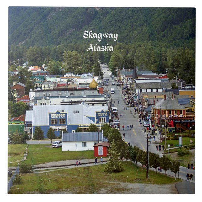 Skagway, Alaska Kakelplatta (Framsidan)