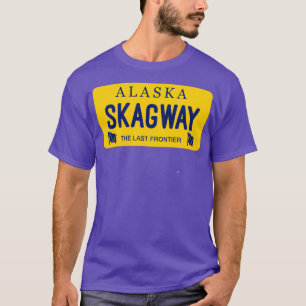 Skagway Alaska License Plate City Namn T Shirt