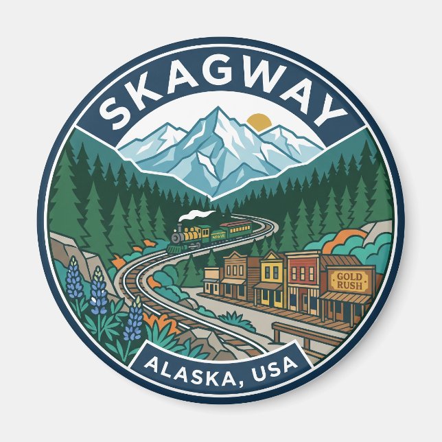 Skagway USA Magnet (Framsidan)