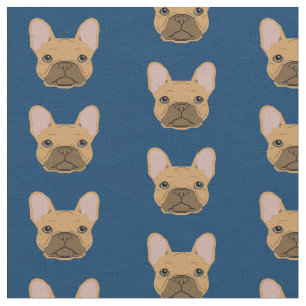 Skaj Fransk Bulldog Navy Blue Tyg