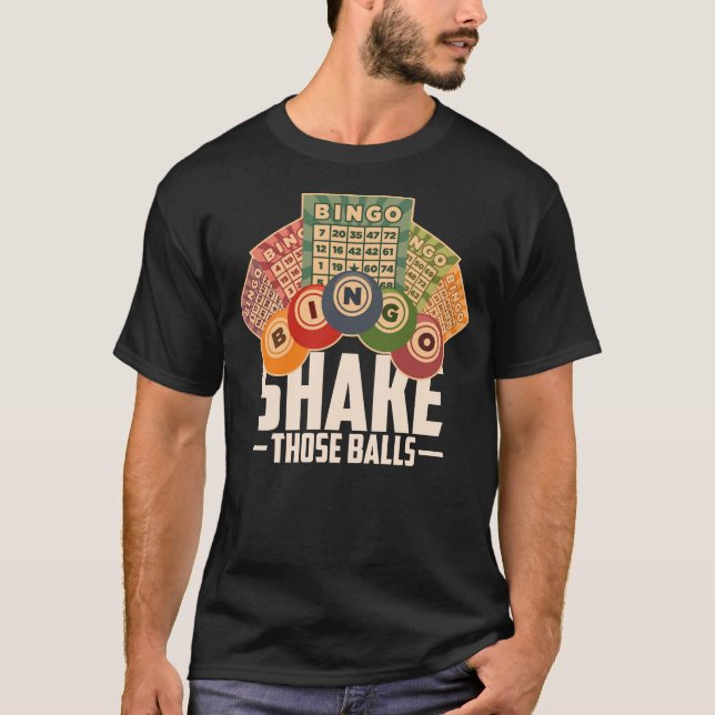 Skaka Bollar Bingo Shirt T Shirt (Framsida)