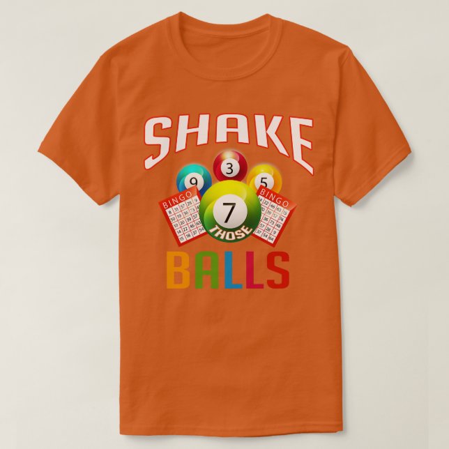 Skaka Bollar Funny Bingo T Shirt (Design framsida)