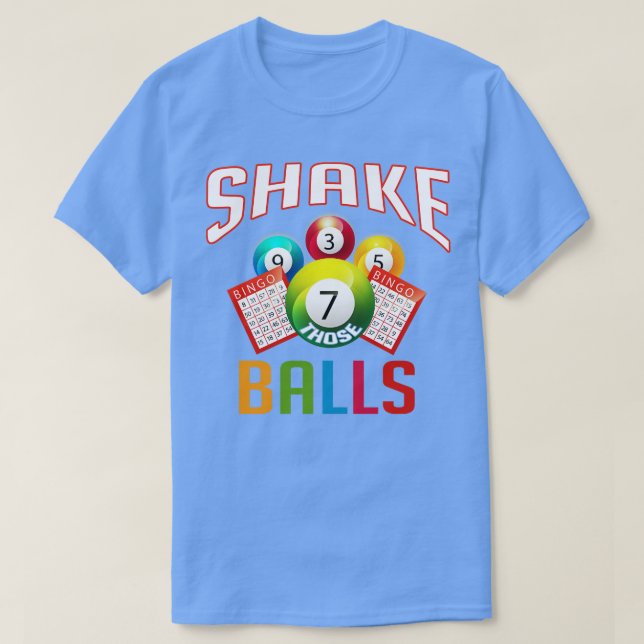 Skaka Bollar Funny Bingo T Shirt (Design framsida)