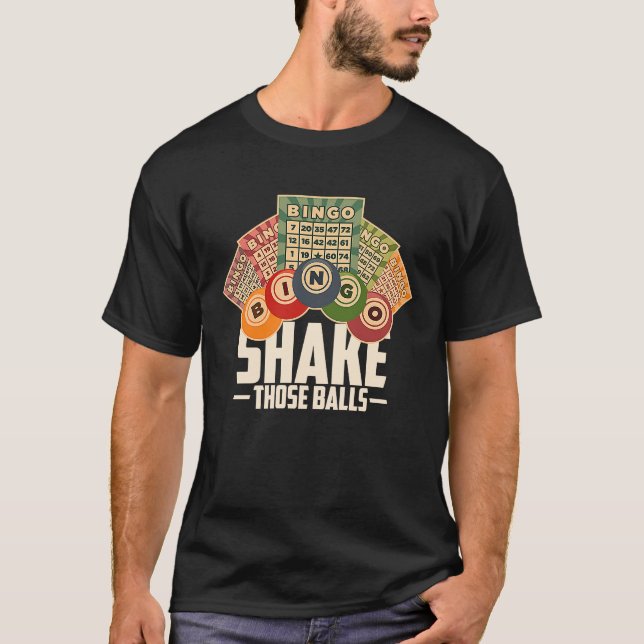 Skaka Bollar Funny Bingo T Shirt (Framsida)