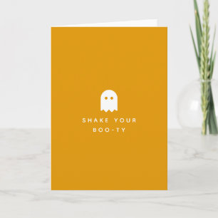 Skaka boo-ty Halloween Ghost Party Funny Kort