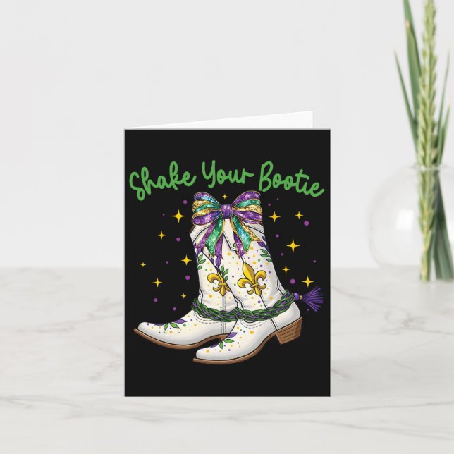 Skaka bootie Mardi Gras Boots Kort (Framsida)
