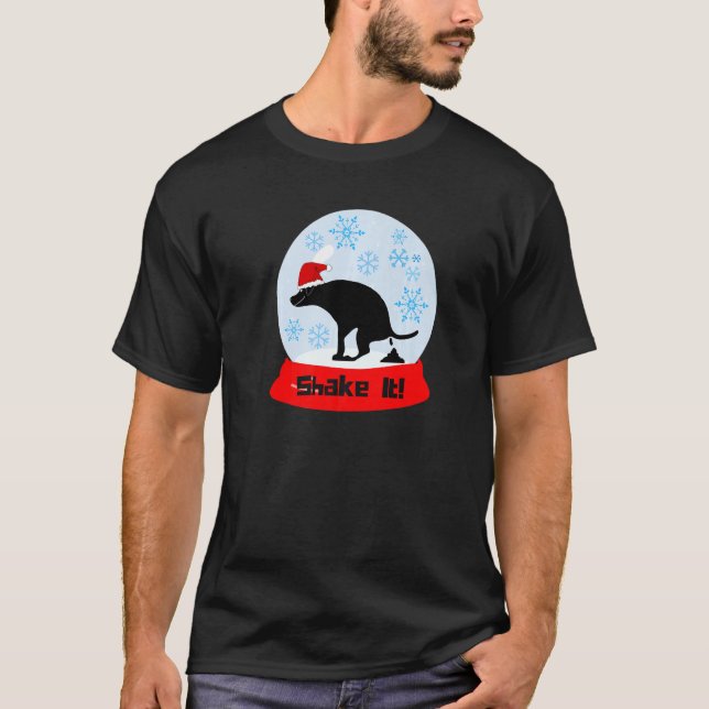 Skaka den bajsande hundglobus t shirt (Framsida)