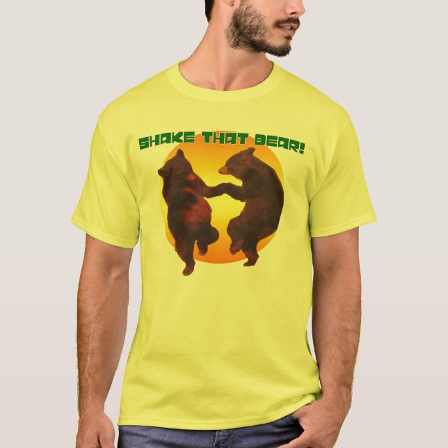 Skaka den björn!! t-shirt (Framsida)