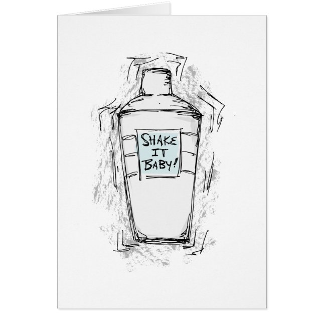 Skaka det, baby! hälsningskort (Framsidan)