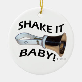 Skaka det Baby! Julgransprydnad Keramik