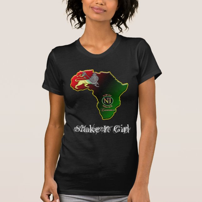 Skaka det flickan tee shirt (Framsida)