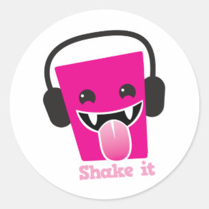 Skaka det kawaiien DJ Runt Klistermärke