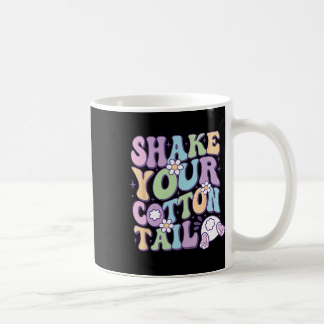 Skaka din bomullssaft Svan Cute Påskhare Eas Kaffemugg (Höger)