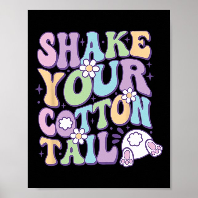 Skaka din bomullssaft Svan Cute Påskhare Eas Poster (Framsidan)