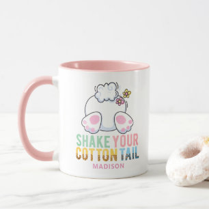 Skaka din Cotton Svan Cute Påskhare Add Namn Mugg