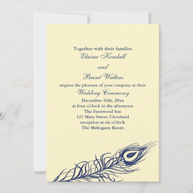 Skaka din inbjudan till Svan Feathers Wedding 2 (Framsida)