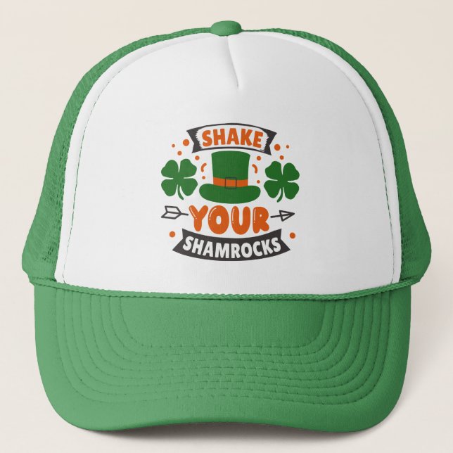 Skaka din Shamrocks St patrick's day Keps (Framsida)