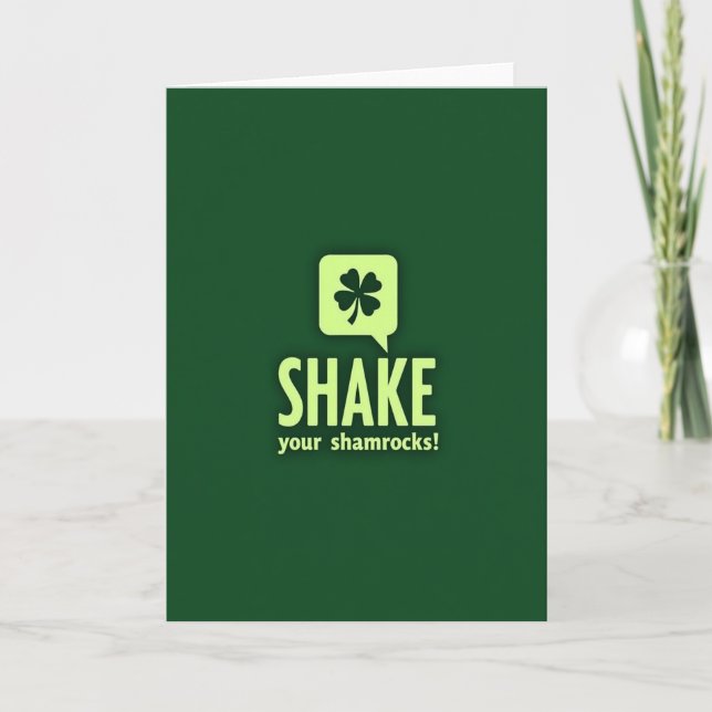 Skaka dina Shamrocks Rolighetskort Kort (Framsida)