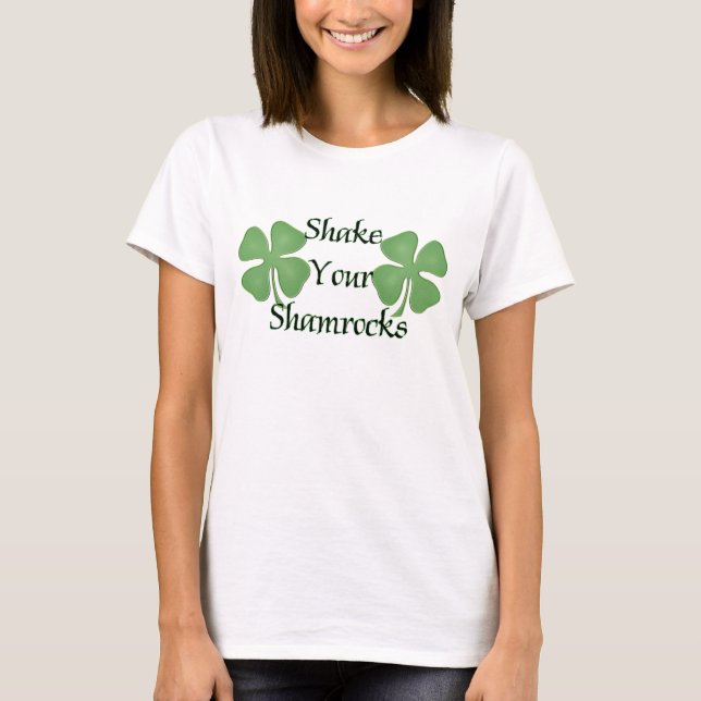Skaka dina Shamrocks T Shirt (Framsida)