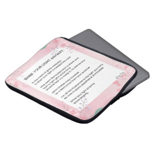 Skaka ditt ljus i alla fall, Dikt poetry Laptop Fodral
