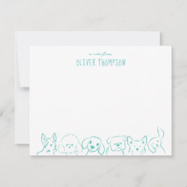 Skaka en anteckning från det matta Hund på djurska Anteckningskort