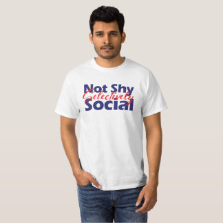 Skaka inte selektivt röd och blå text i Social T Shirt