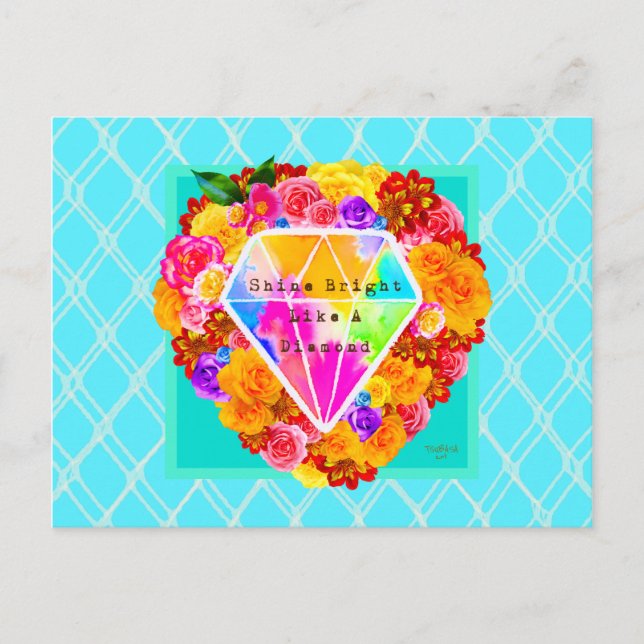 Skaka ljus som en romb vykort (Framsida)