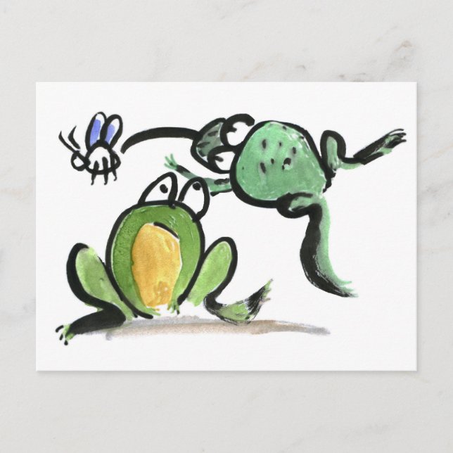 Skaka mig! När du kommer igenom säger en groda til Vykort (Framsida)