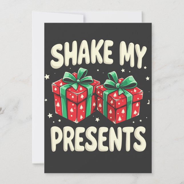 Skaka min Presenter Funny Julklapp Spara Datumet (Framsida)