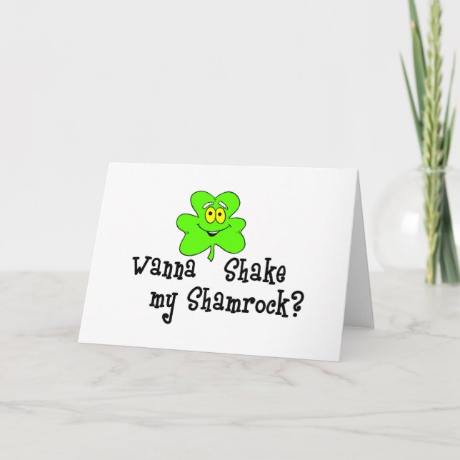 Skaka min Shamrock Kort (Framsida)